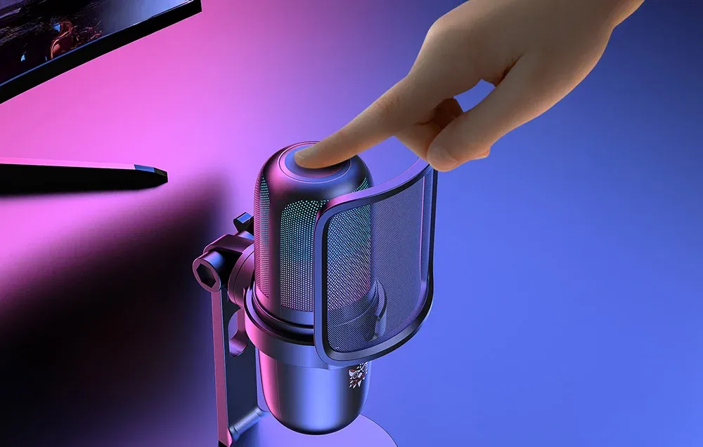 Onikuma M730 RGB Microphone Complete Package with USB Cable