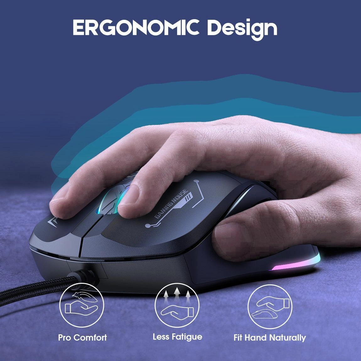 Onikuma CW917 Ergonomic Robot-Inspired Design