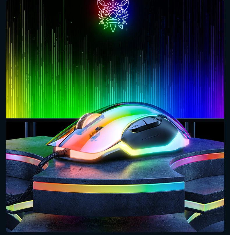 Onikuma CW925 Complete Package with USB Cable and Transparent Design
