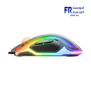 Onikuma CW925 12800 DPI RGB Transparent Wired White Gaming Mouse - Image 3
