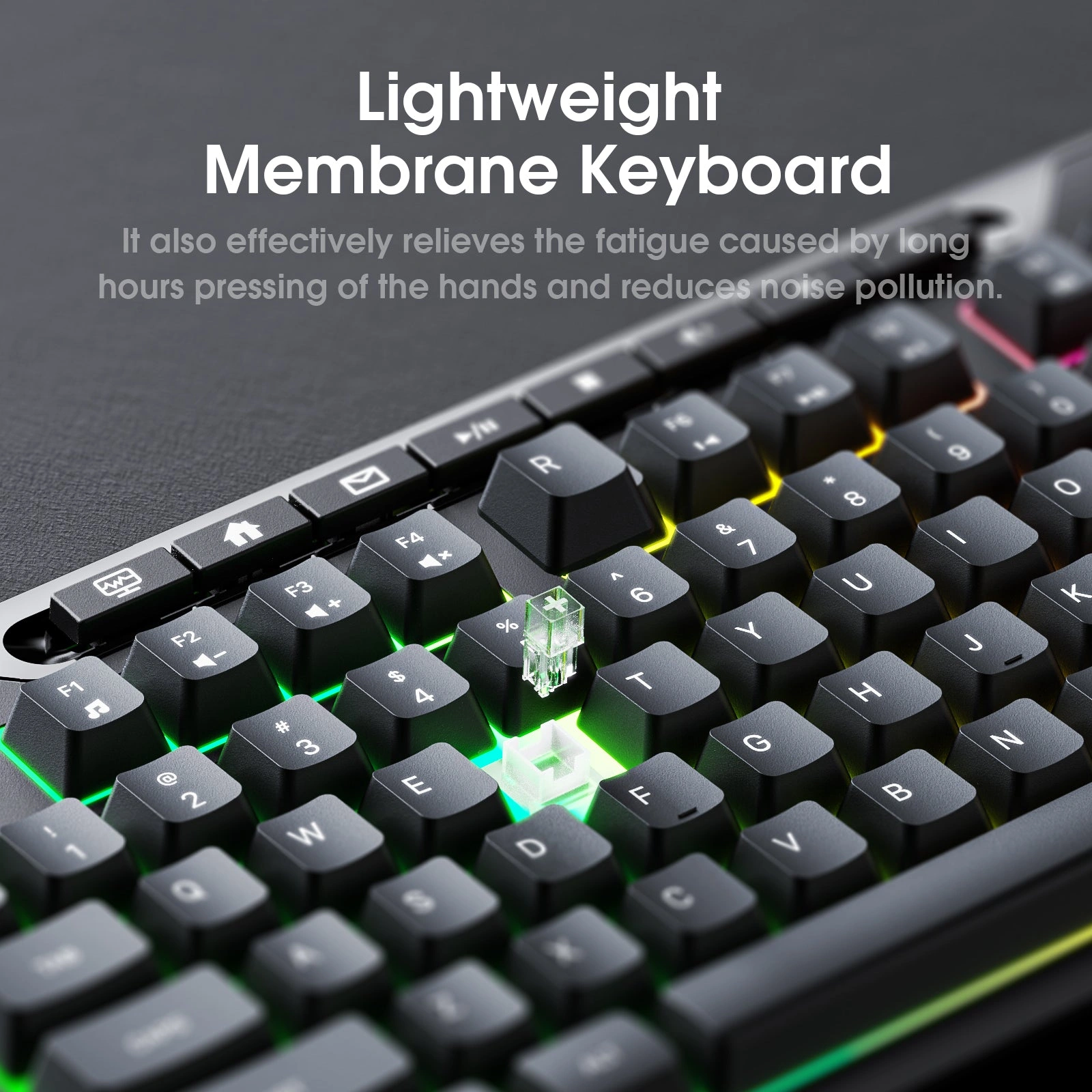 Onikuma G32 RGB Lighting Effects with Multimedia Control Keys