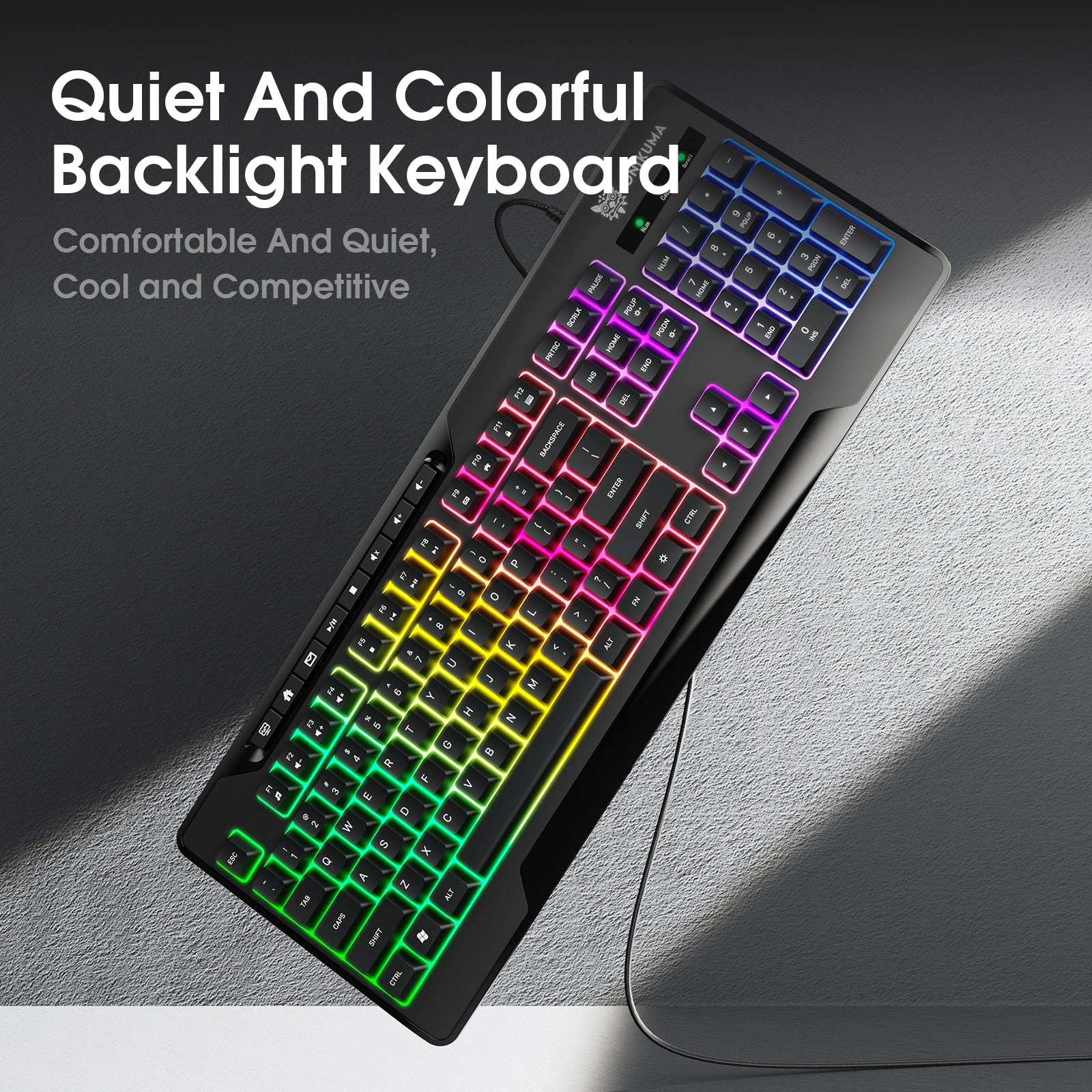 Onikuma G32 RGB Keyboard Complete Package with Matte Black Finish
