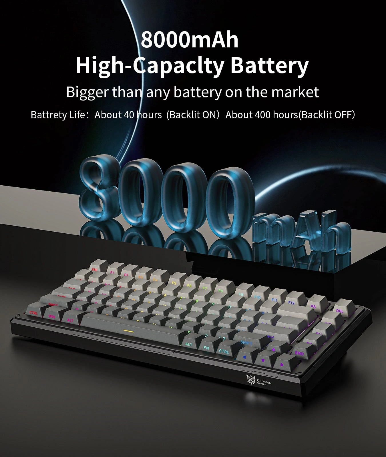 Onikuma G83 5-Layer Gasket Mount with Sound Dampening Foam and Hot-Swap Sockets