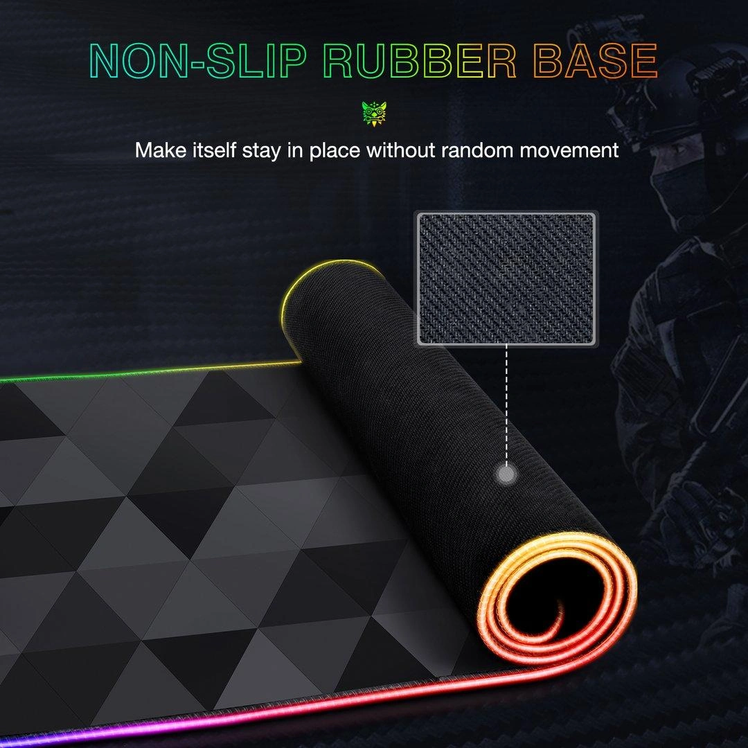 Onikuma MP006 Gaming Mouse Pad with RGB Lighting Effects