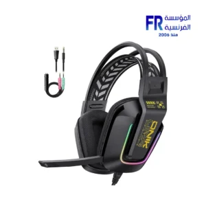 Onikuma X13 RGB Wired Over Ear Black Gaming Headset