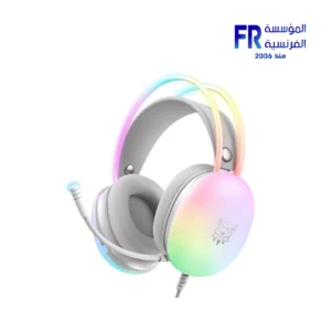 Onikuma X25 RGB Wired Over Ear White Gaming Headset