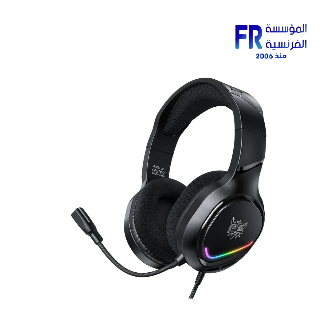 Onikuma X31 gaming headset black front view Egypt best price