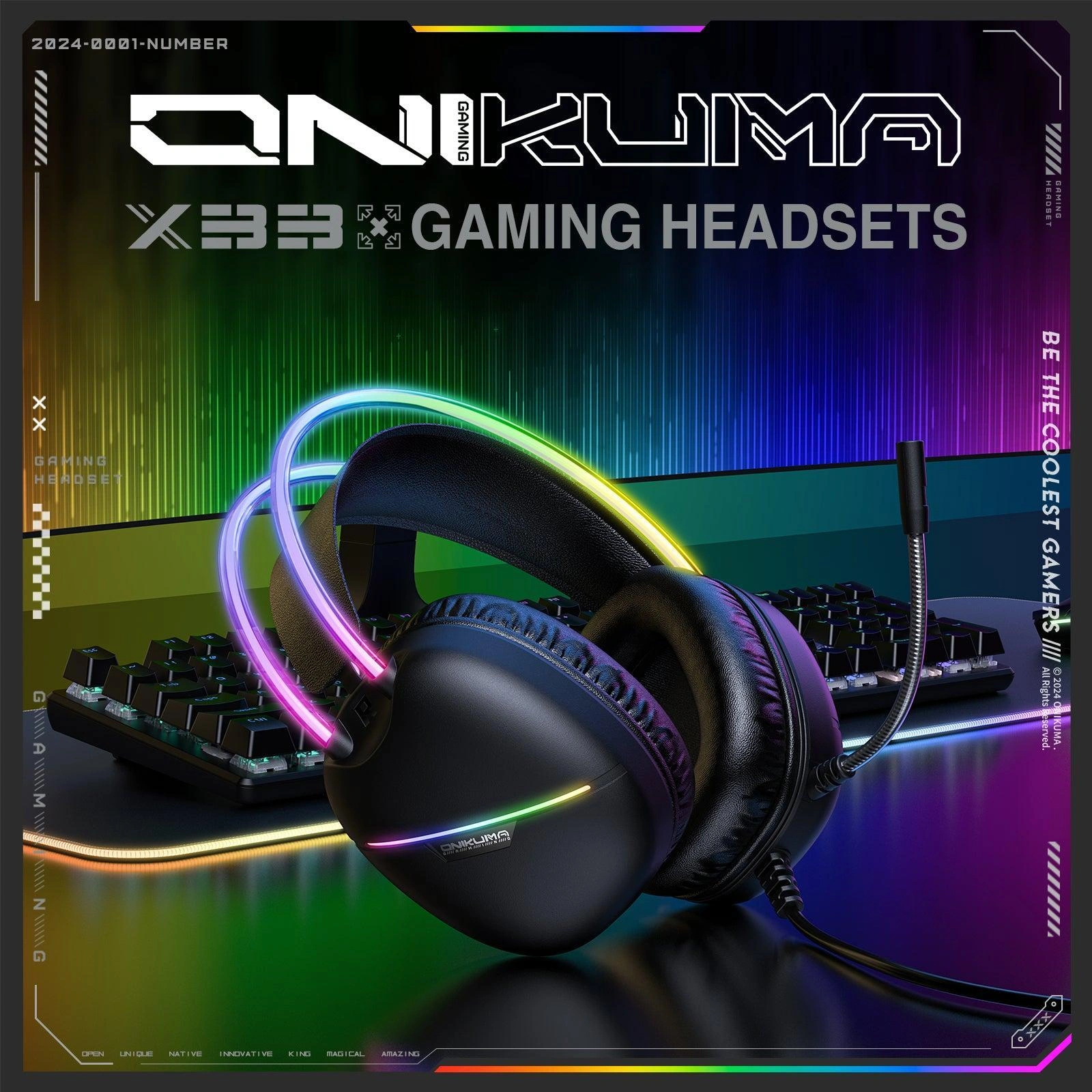 Onikuma X33 RGB Lighting