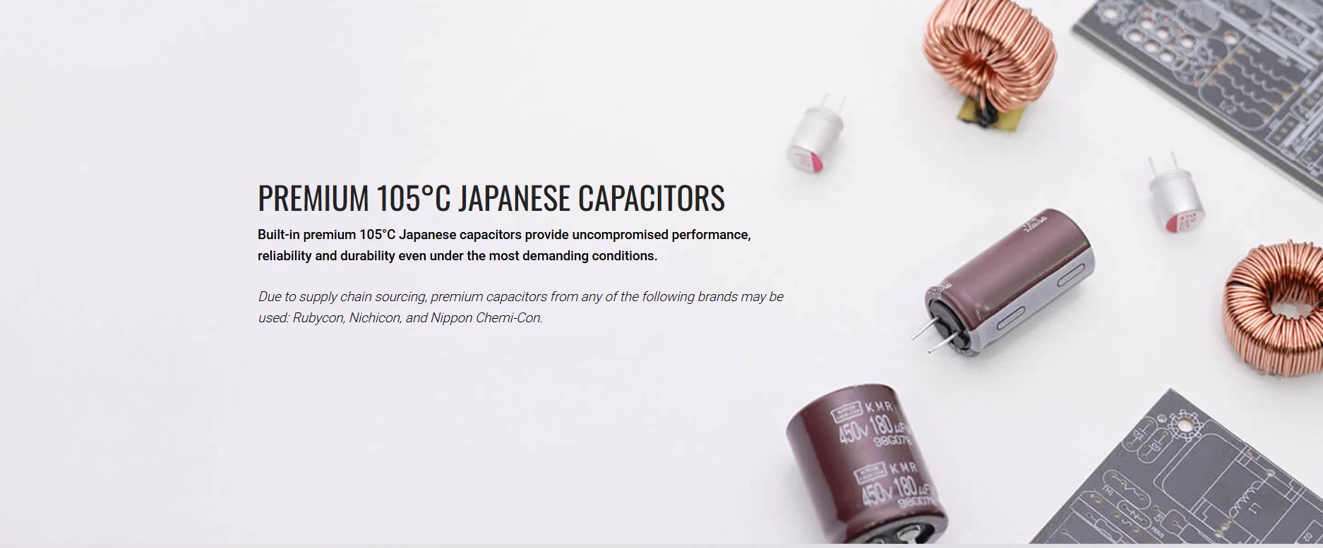 105°C Japanese capacitors