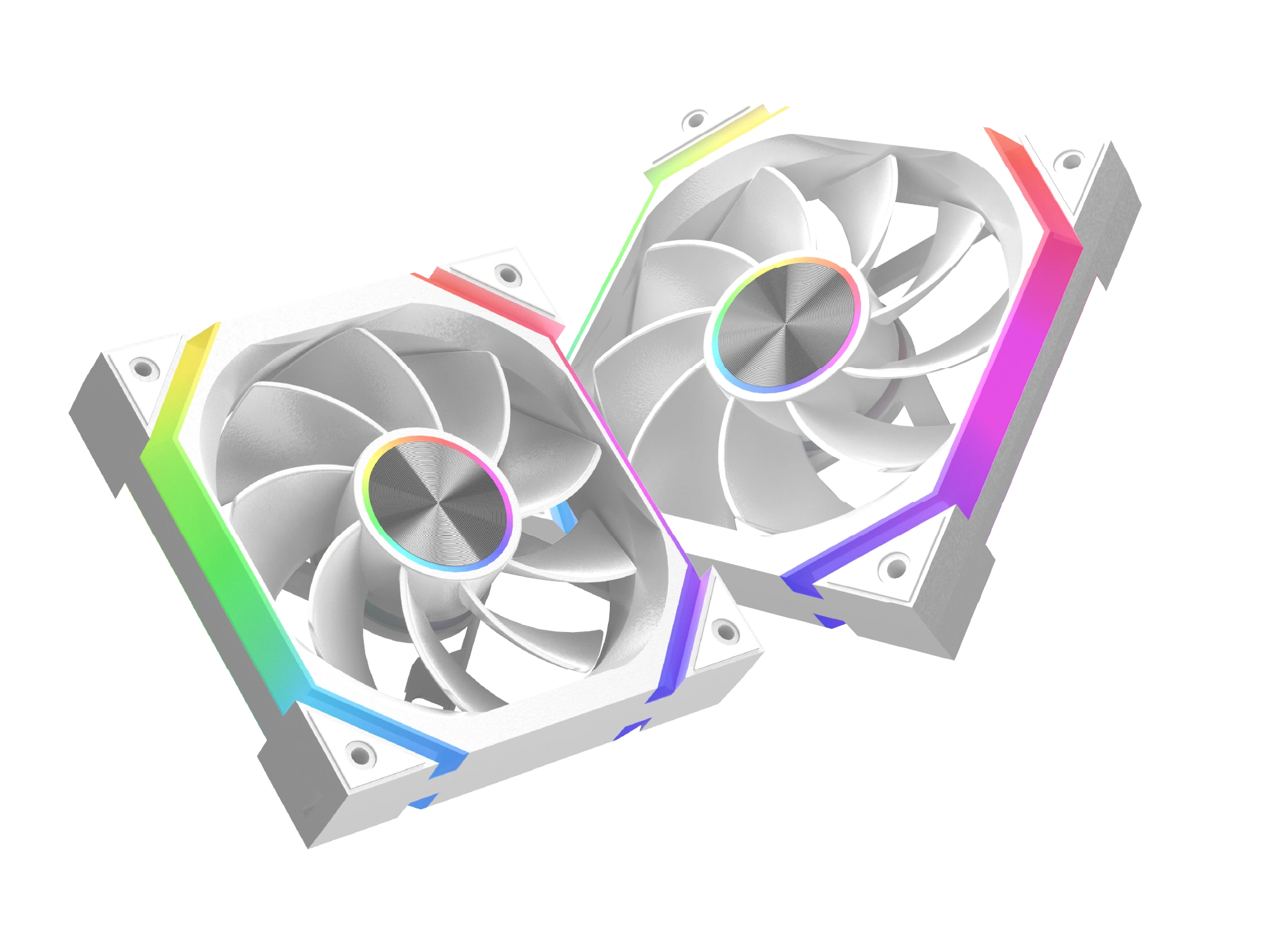 Reverse blade design showing clean front face while acting as intake on Xigmatek H27A Arctic fan