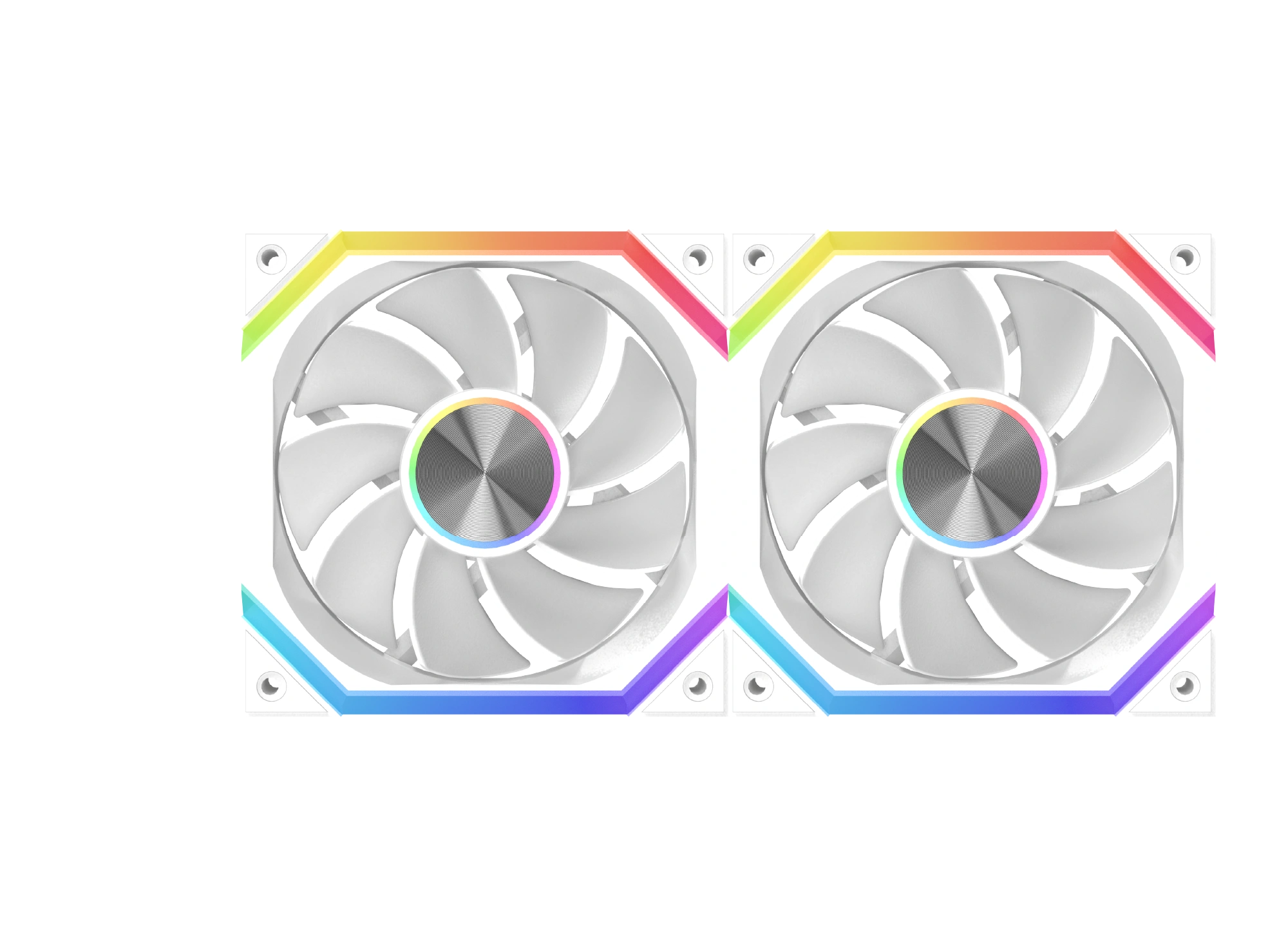 Xigmatek Infinity H27A Arctic Reverse ARGB PWM 3-fan pack with white frames and reverse blade design