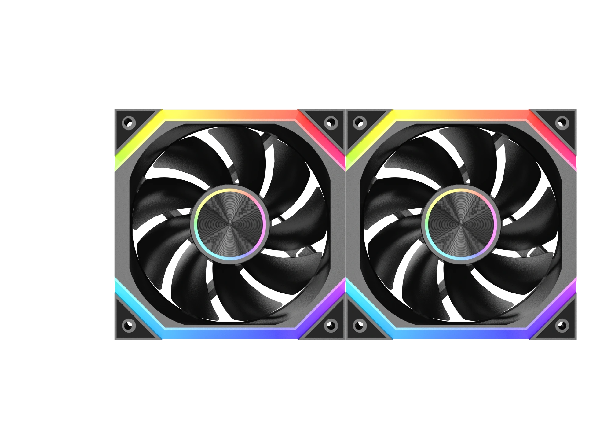 Xigmatek Infinity H27A ARGB PWM 3-fan pack with triple-zone infinity mirror lighting
