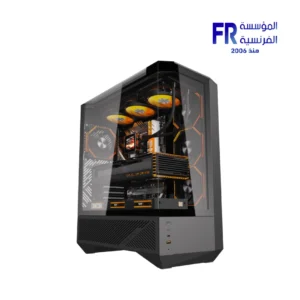 darkFlash DY460 Dual-Chamber Black PC Case Front View Egypt Best Price