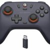 GameSir Nova Lite Midnight Blue controller with orange-accented thumbsticks and wireless USB receiver