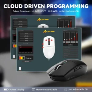 Attack Shark G3 Pro Lightweight Tri Mode Black Gaming Mouse - Image 4