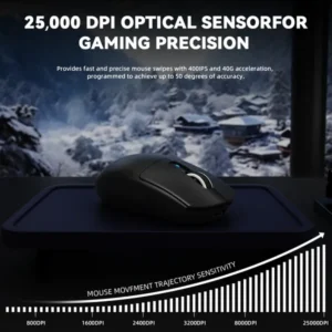 Attack Shark G3 Pro Lightweight Tri Mode Black Gaming Mouse - Image 3