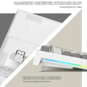 Attack Shark K86 Tri Mode RGB Gray Gaming Keyboard - Image 7