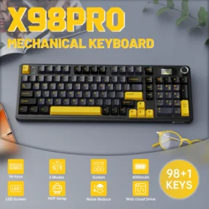 Attack Shark X98 Pro Tri Mode RGB Star Black Gaming Keyboard - Image 8