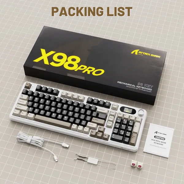 Tri-mode connectivity options including USB-C and 2.4GHz