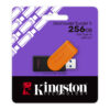 Kingston DataTraveler Exodia S 256GB USB 3.2 Gen 1 flash drive with black body and orange swivel cap, retail package