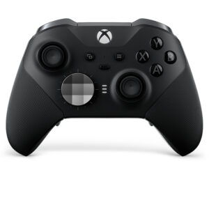 Black Microsoft Xbox Elite Wireless Controller Series 2 with adjustable thumbsticks and faceted D-pad