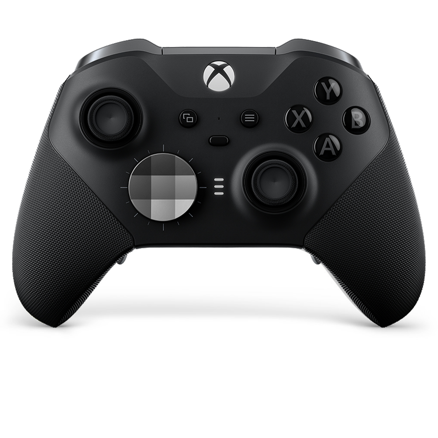 Black Microsoft Xbox Elite Wireless Controller Series 2 with adjustable thumbsticks and faceted D-pad