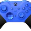 Blue Microsoft Xbox Elite Wireless Controller Series 2 Core with black grips and adjustable-tension thumbsticks