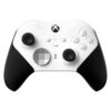 White Microsoft Xbox Elite Wireless Controller Series 2 Core with black rubberized grips and adjustable thumbsticks