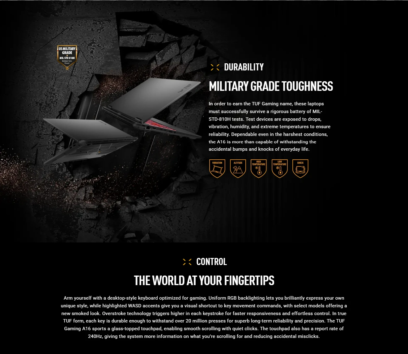 ASUS TUF Gaming A16 — detail view