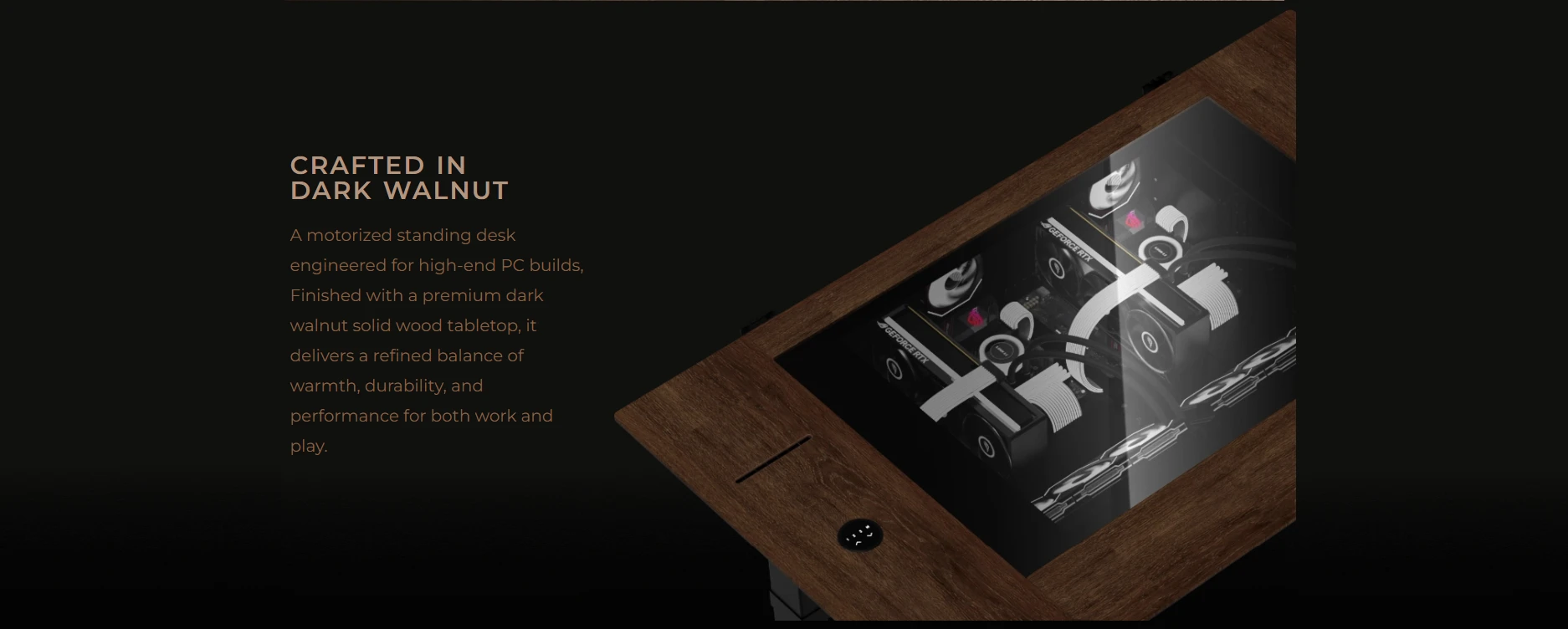 Dark walnut tabletop