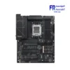 ASUS ProArt B850-Creator motherboard top view featuring black and gold heatsinks dual 5G LAN ports and WiFi 7