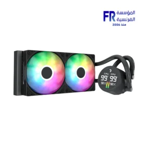 Aerocool Abyss L240R Digi cooler black front view Egypt best price