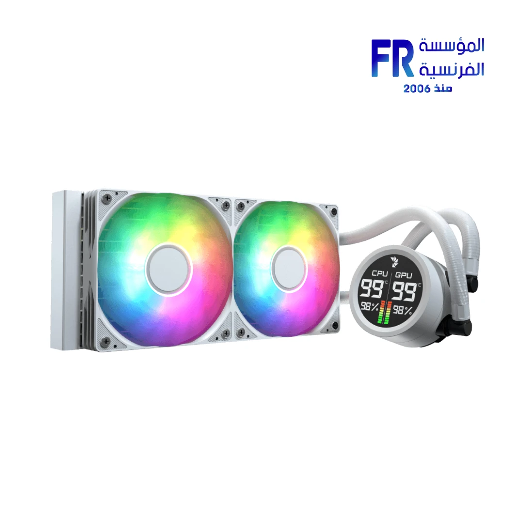 Aerocool Abyss L240R Digi 280W TDP ARGB White AIO Liquid CPU Cooler