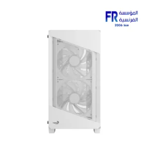 Aerocool B312F Flow Tempered Glass White Mini Tower Case - الصورة 3