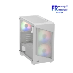 Alternative view of Aerocool B312F Flow Tempered Glass White Mini Tower Case