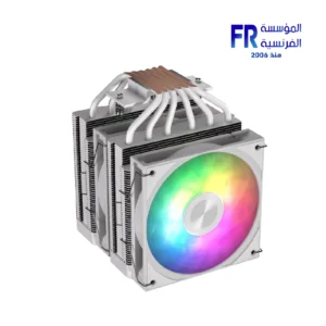 ⁦Aerocool Icicle AL60C 265W TDP Dual Tower ARGB White Air Cooler⁩ - الصورة ⁦4⁩