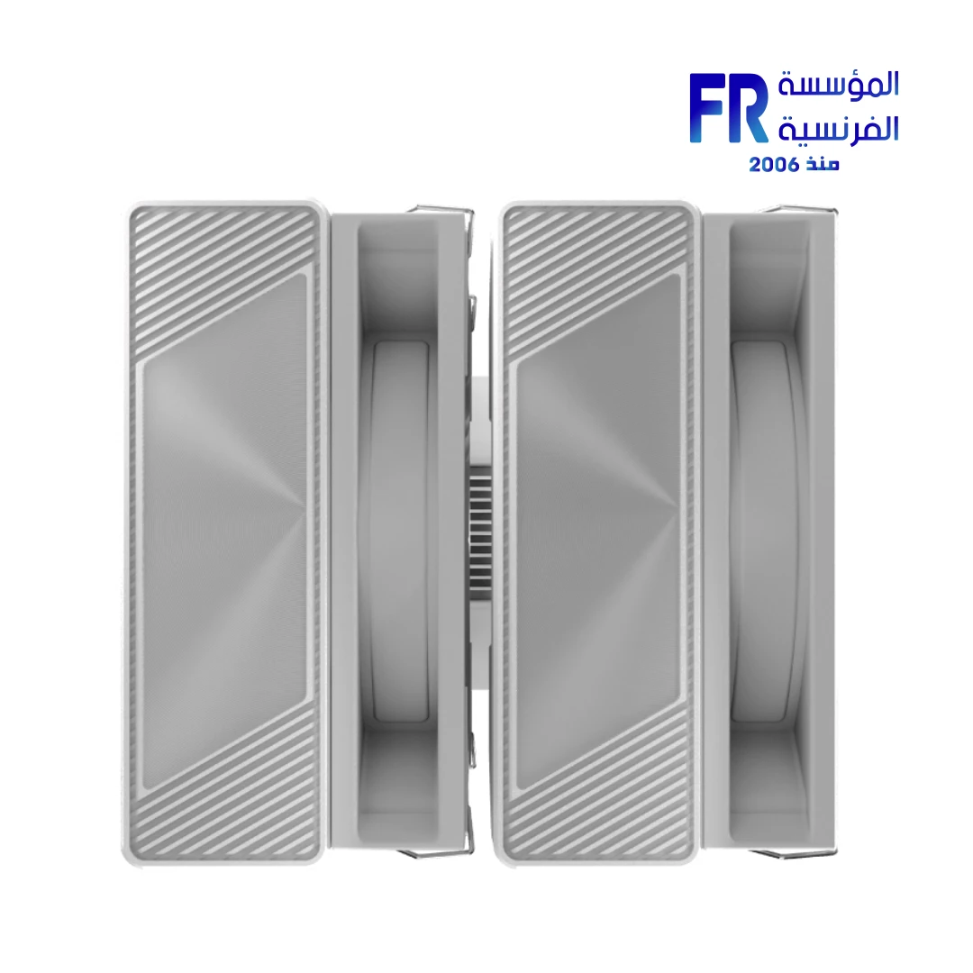 ⁦Aerocool Icicle AL60C 265W TDP Dual Tower ARGB White Air Cooler⁩ - الصورة ⁦2⁩