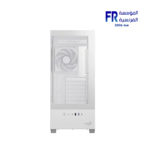 ⁦Aerocool P500D Tempered Glass White Mid Tower Case⁩ - الصورة ⁦3⁩