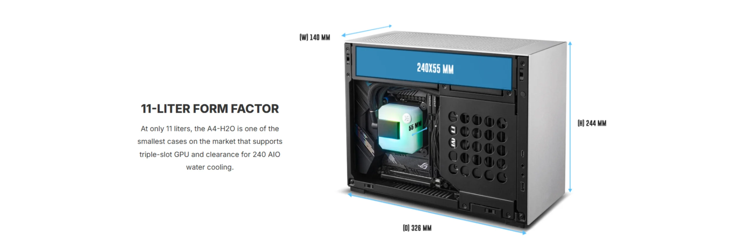 Triple-slot GPU support with 240mm AIO