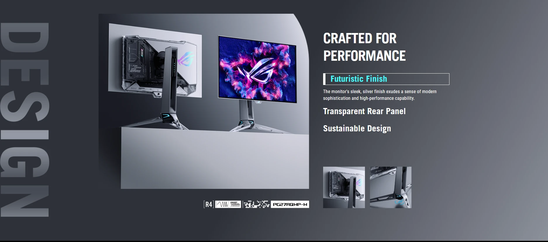 ASUS ROG Swift OLED PG27AQWP-G Edition 20 — custom heatsink and internal airflow design