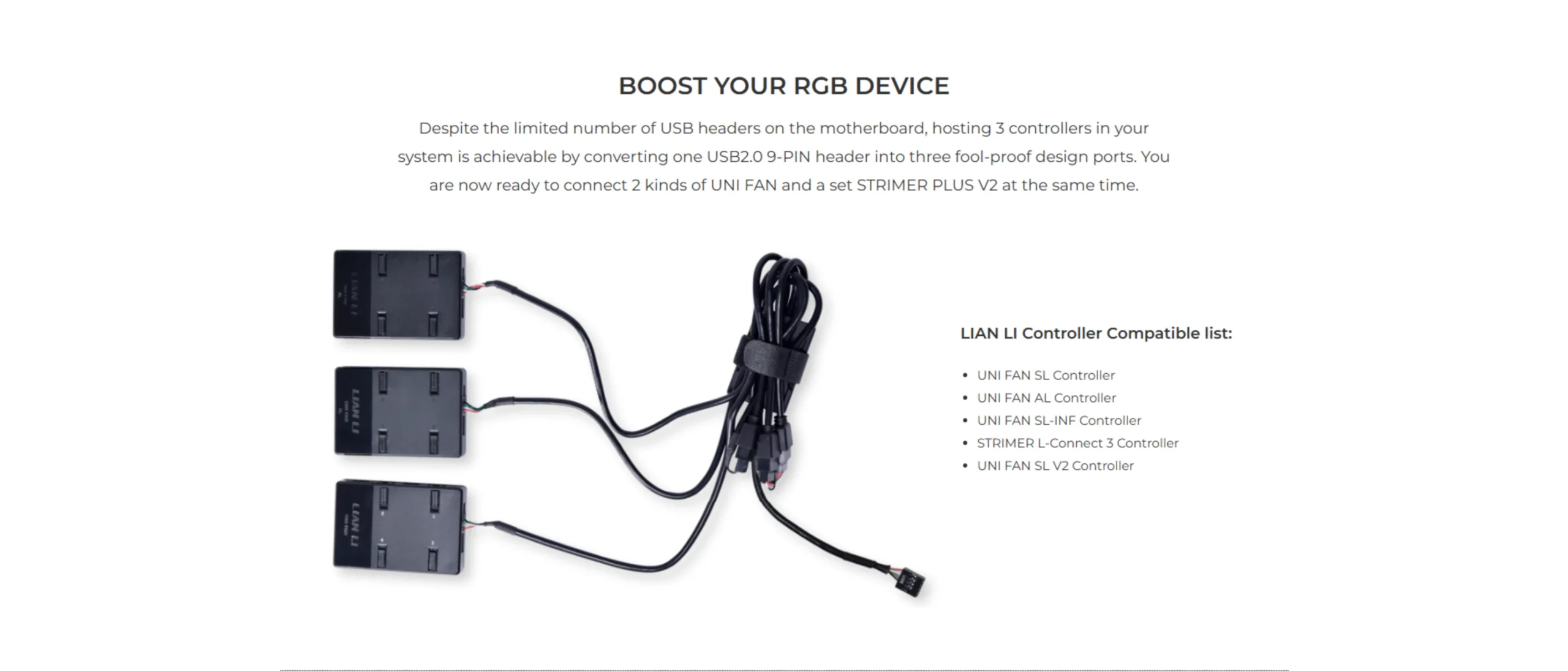 Connect multiple Lian Li controllers