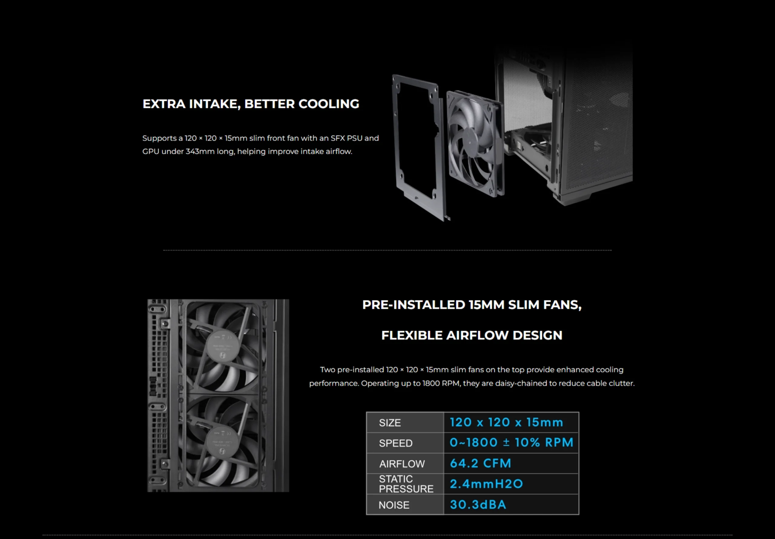 Extra intake for better cooling
