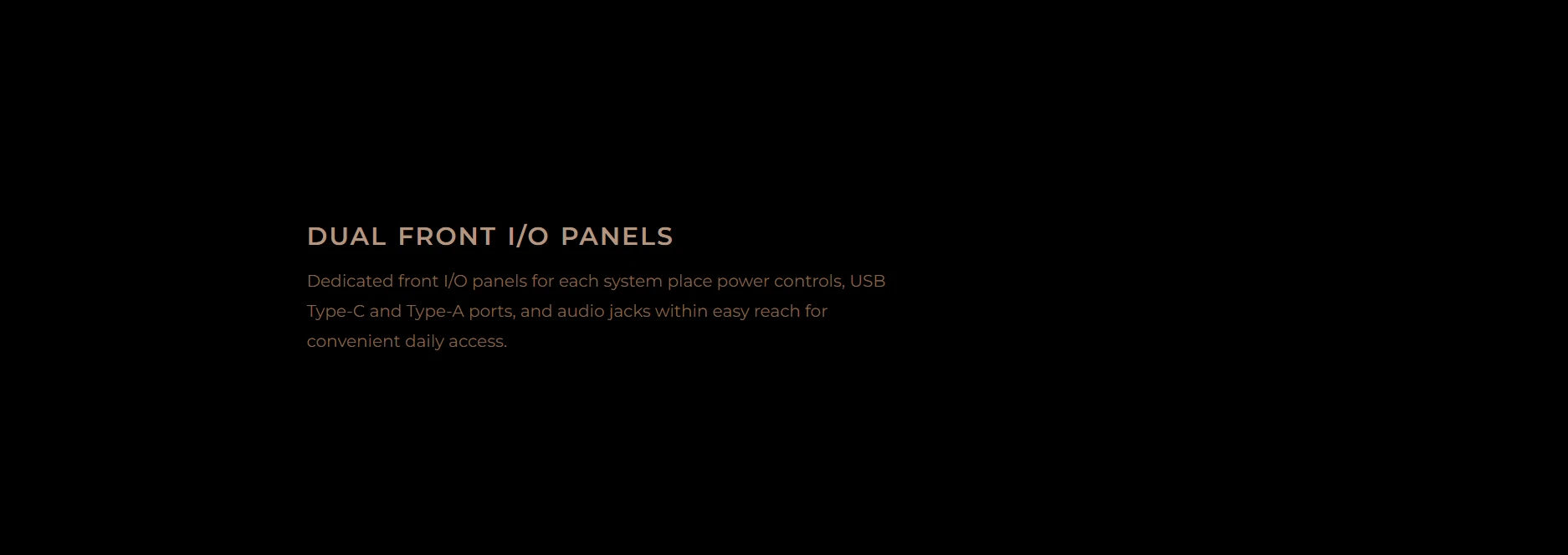 Front USB ports