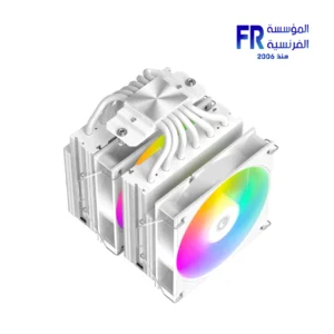 ⁦ID-COOLING FROZN A620 PRO XE ARGB Snow 6 Heatpipe Dual Tower With 2 120mm Hydraulic Bearing Fan White Air Cpu Cooler⁩ - الصورة ⁦4⁩