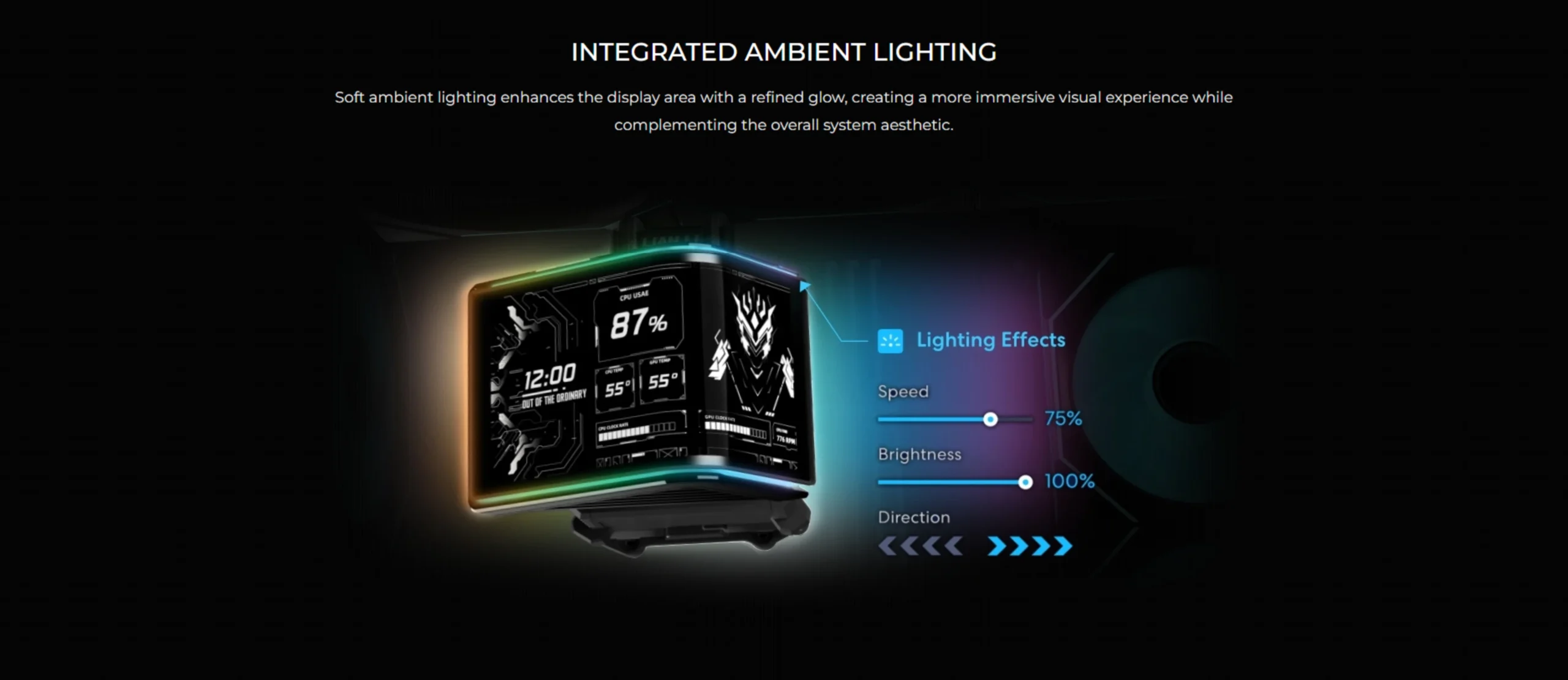 Integrated ambient lighting