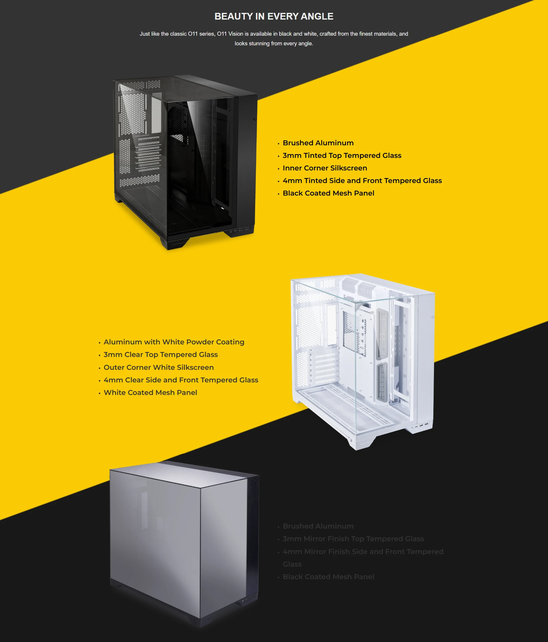 O11 Vision M Digital White — Stunning white finish