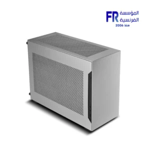Lian Li A4-H2O case silver Mini ITX front view with premium aluminum exterior and PCIe 5.0 riser Nasr City store Egypt