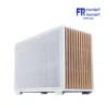 Lian Li B4 Wood case white front view with real beech wood panel and pre-installed slim top fans Nasr City store Egypt