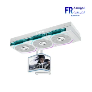 HydroShift II TL Flex cooler white front view with curved OLED screen and UNI FAN TL Flex balanced fans Nasr City store Egypt