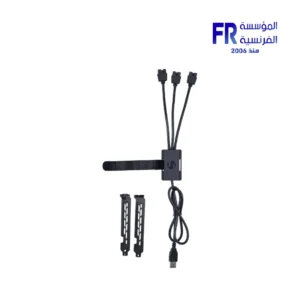 Lian Li USB hub Type A male black front view with 9-pin female ports and magnetic mounting pad Nasr City store Egypt